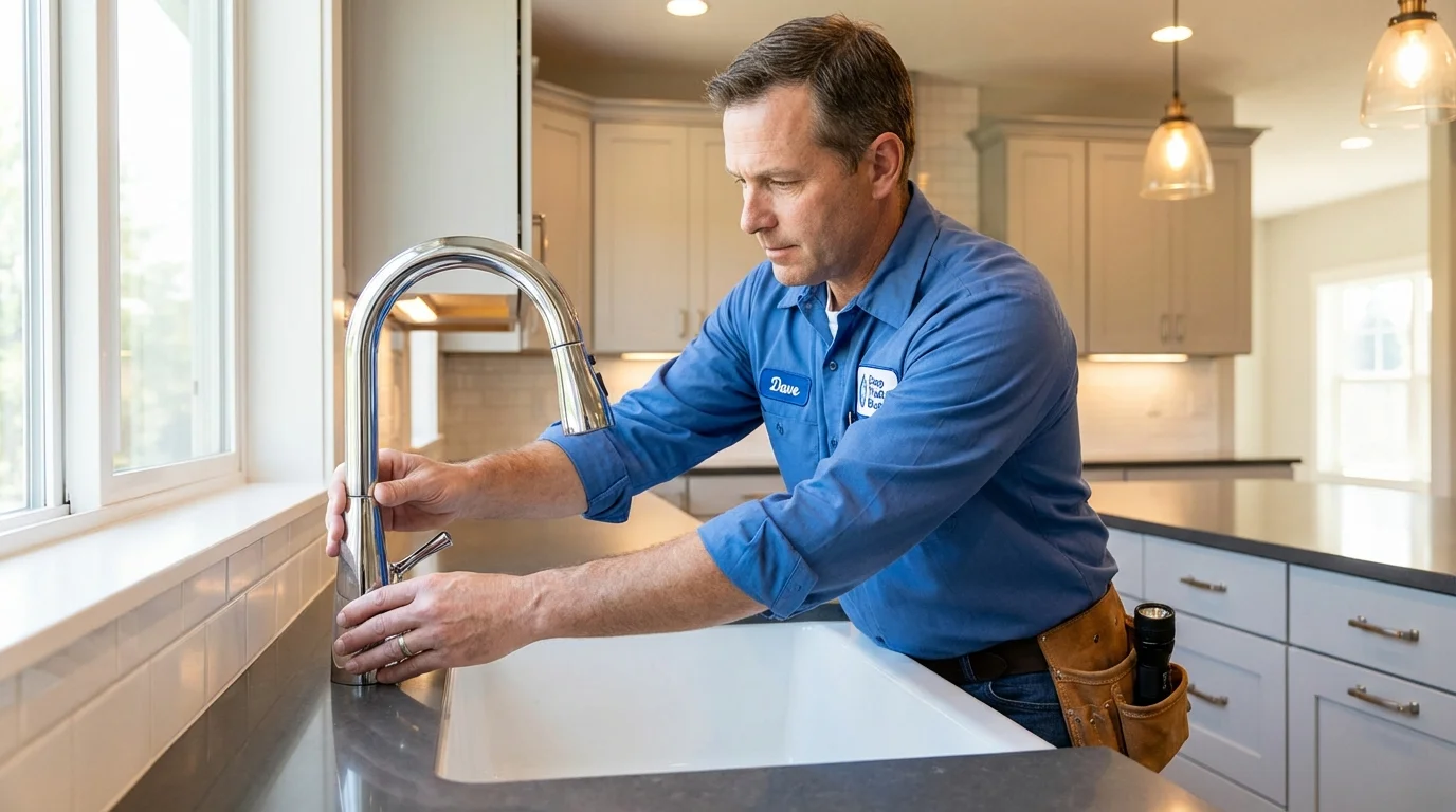 Kitchen faucet installation by Johns Plumbing LLC in Absecon