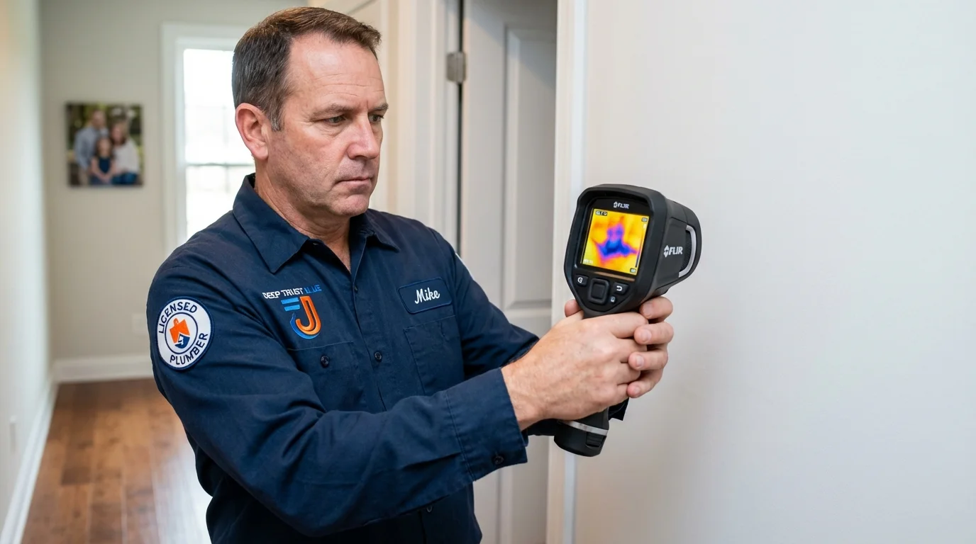 Thermal imaging leak detection by Johns Plumbing LLC in Absecon